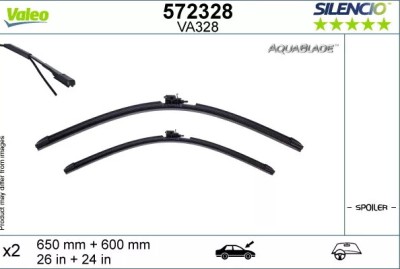 Lamela stergator Silencio Aquablade Mercedes Sprinter, 02.2018-, montare fata, stanga+dreapta, 650+600 mm; fara incalzire; , VALEO foto