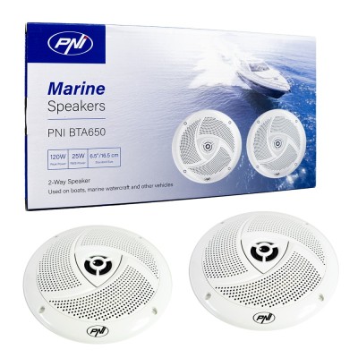 Aproape nou: Difuzoare coaxiale pentru barci PNI BTA650 120W, 16.5 cm, set 2 buc foto