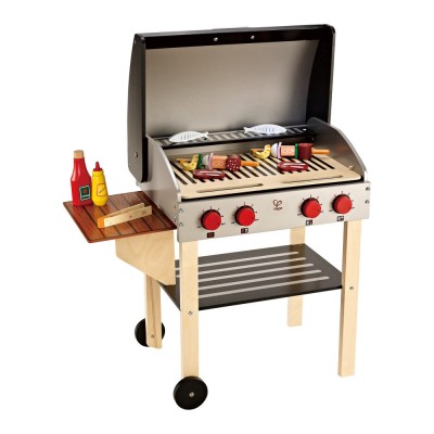 Set de joaca din lemn - Gratar gourmet cu mancare 22 piese foto