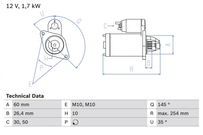 BOSCH 0 986 021 320 starter