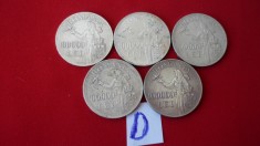100000 LEI 1946 ARGINT LOT 5 BUC (D)