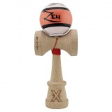 Kendama Zen Series Originala , Cupe Mari KING SIZE V3, Super Sticky, Gaura in Baza, Rulment Metalic, din lemn 18 cm, Ata 55 cm, Coral