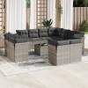 Gossi set canapele de gradina cu perne, 12piese gri deschis poliratan