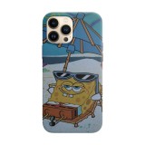 Husa compatibila cu Apple iPhone 12 model Sponge Bob,Silicon, Tpu, Viceversa, Transparent, Carcasa