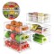 Set 6 Cutii de depozitare Koken, Organizare frigider, birou, bucatarie, transparente, 25,5x15x7,5 cm