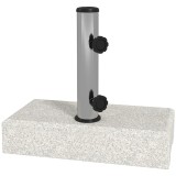 Outsunny Baza Umbrelă Gradină 25kg Granit Oțel Inoxidabil pentru St&acirc;lpi &Oslash;32-48mm | Aosom Romania