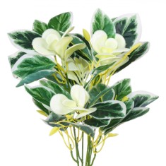 Buchet Flori Artificiale, Model Verde-Alb, 34cm