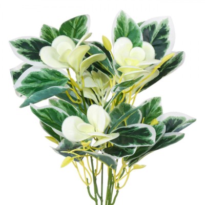 Buchet Flori Artificiale, Model Verde-Alb, 34cm foto