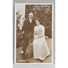 DUCELE SUCCESOR MECHTILDIS CU MIREASA SA PRINTESA OLGERD CZARTORYSKI , CARTE POSTALA ILUSTRATA , MONOCROMA, NECIRCULATA , PERIOADA PRIMULUI RAZBOI MO