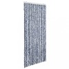 Perdea pentru insecte, albastru si alb, 90 x 200 cm, chenille