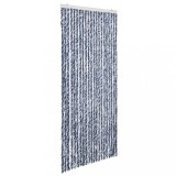 Cumpara ieftin Perdea pentru insecte, albastru si alb, 90 x 200 cm, chenille