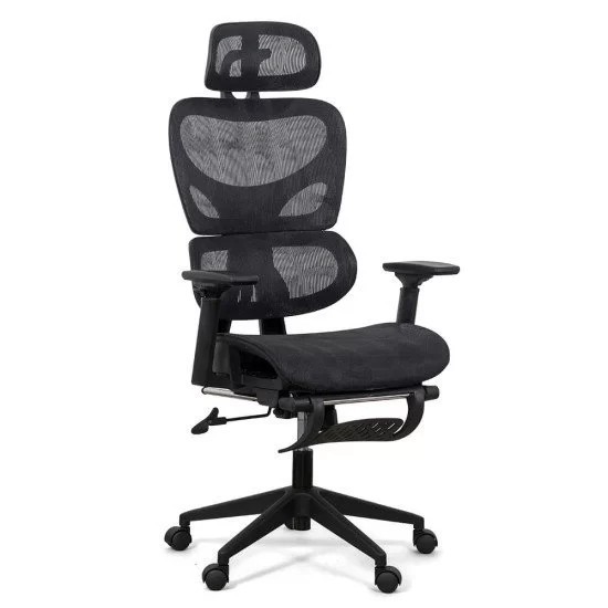 SCAUN ERGONOMIC MULTIFUNCTIONAL CU SUPORT LOMBAR SYYT 9508 NEGRU