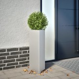 VidaXL Jardiniere grădină, 2 buc. 30x26x75 cm oțel galvanizat triunghi 851154