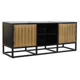 Mobilă TV DKD Home Decor Negru Metal Lemn (120 x 37 x 50 cm)
