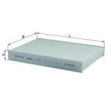 Filtru aer habitaclu Nissan Kubistar; Renault Clio II, Clio III, Clio IV, Clio Symbol I, Kangoo, Kangoo Express, Megane I, Megane I Coach,