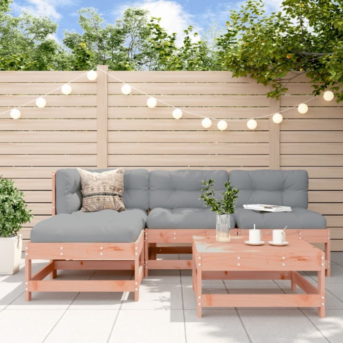 Gossi set mobilier de gradina cu perne, 5 piese, lemn masiv douglas