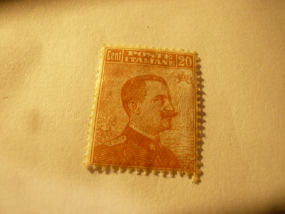 Serie Italia 1917 Rege V.Emanuel III 20C brun-orange , 1 val. sarniera foto