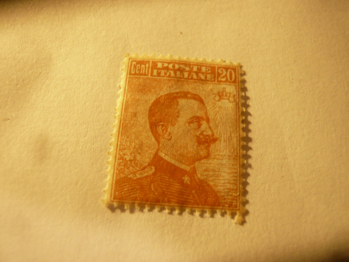 Serie Italia 1917 Rege V.Emanuel III 20C brun-orange , 1 val. sarniera
