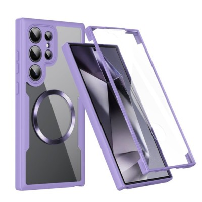 Husa pentru Samsung Galaxy S25 Ultra + Folie - Techsuit ColorVerse 360 MagSafe Series - Purple foto