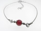 Cumpara ieftin Bratara argint cu rubin natural 6 MM