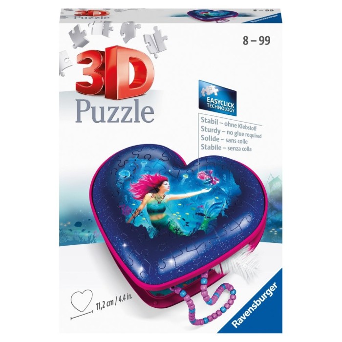 Ravensburger - Puzzle 3D cutie inima sirena 54 piese
