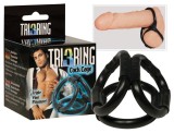 Cumpara ieftin Inel Seven Creations TriRing Cock Cage Negru