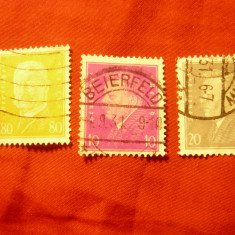 Serie Germania 1930 Deutsches Reich - Presedinti Germani, 3val. stampilate