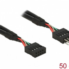 Cablu prelungitor pin header USB 2.0 10 pini T-M 50cm, Delock 83874