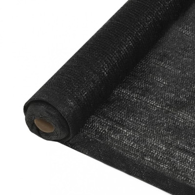 Plasă protecție vizuală, negru, 2x10 m, HDPE foto