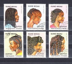 A12 S3 7 - Timbre foarte vechi - Guineea Bissau - coafuri populare