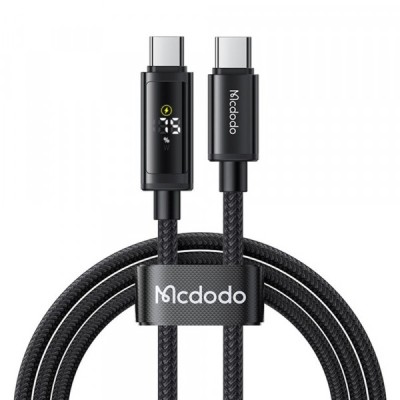 Cablu Date si Incarcare USB-C - USB-C McDodo CA-8000 Display, 100W, 1.2m, Negru foto