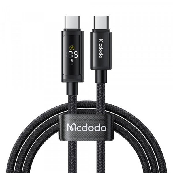 Cablu Date si Incarcare USB-C - USB-C McDodo CA-8000 Display, 100W, 1.2m, Negru