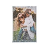 Rama foto 15.5x10.5 cm, Transparent cu glitter, Plastic, ATU-087345, Oem