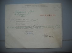 HOPCT DOCUMENT VECHI 319 MINISTERUL INDUSTRIEI COMERT EXTERIOR /BUCURESTI 1936