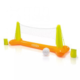 Cumpara ieftin Suport fileu gonflabil + plasa + minge volei pentru piscina 238 x 64 x 91 cm