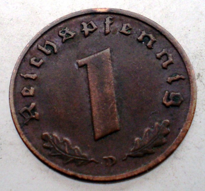 2.439 GERMANIA 1 REICHSPFENNIG 1937 D