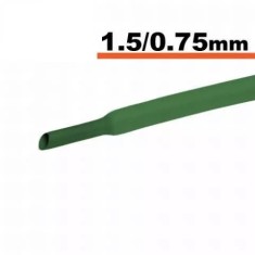 Tub termocontractibil verde 1.5mm/ 0.75mm 0.5m