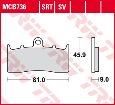 Set placute frana fata TRW MCB736 - BMW R 850 R - R 1100 S - R 1150 GS Adventure - R 1150 RS - K 1200 - R 1200 - K 1300 - K 1600 foto