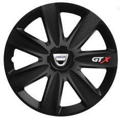 Set 4 Capace Roti GTX Negru Carbon R17, Compatibil Cu Dacia