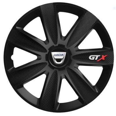 Set 4 Capace Roti GTX Negru Carbon R17, Compatibil Cu Dacia foto