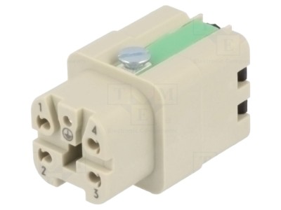 Conector mamă 5 pini, 4+PE, Quick Lock foto