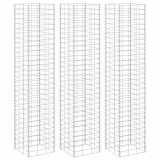 Cumpara ieftin Straturi inaltate de gabioane, 3 buc., 30x30x150 cm, fier