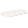 Gossi blat de masa, alb, 110x55x2,5 cm, lemn masiv de pin, oval