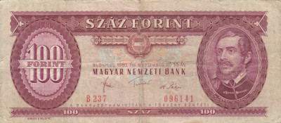 UNGARIA 100 forint 1980 VF!!! foto