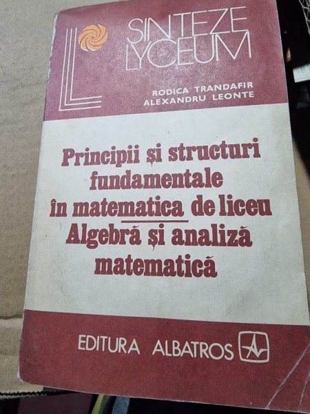 Principii si structuri fundamentale in matematica de liceu. Algebra si analiza matematica - Rodica Trandafir
