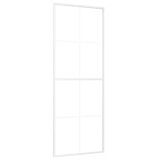 Cumpara ieftin Usa glisanta, alb, 76x205 cm, sticla mata ESG si aluminiu