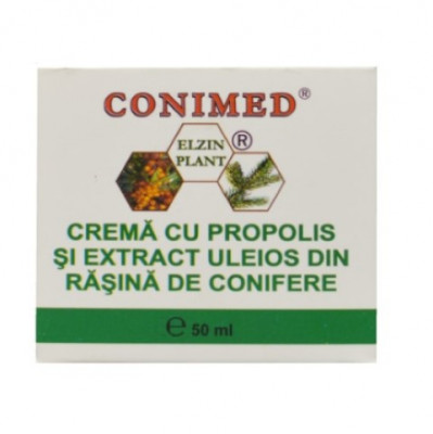 Crema conimed cu propolis si rasina de conifere 50ml elzin plant foto