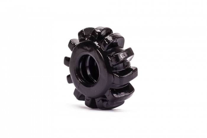 Power Plus Cockring 2 - Inel Penis din TPE, Negru