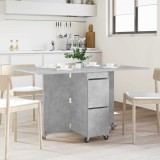 vidaXL Masă de dining 2 pcs 140 x 80 x 77 cm Lemn prelucrat Gri Beton 3424935