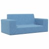 VidaXL Canapea pentru copii cu 2 locuri, albastru, pluș moale 4104782